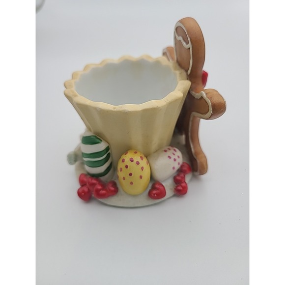 Partylite Gingerbread Man Votive Candle Holder 3.75"H Christmas Holiday Cute EUC - Picture 4 of 8